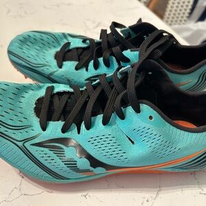 Saucony Teal and Orange Track Spikes